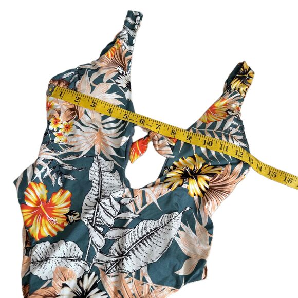 Bikini Lab One Piece Swimsuit XS X Small Tropical Print Floral Pattern - Picture 4 of 5